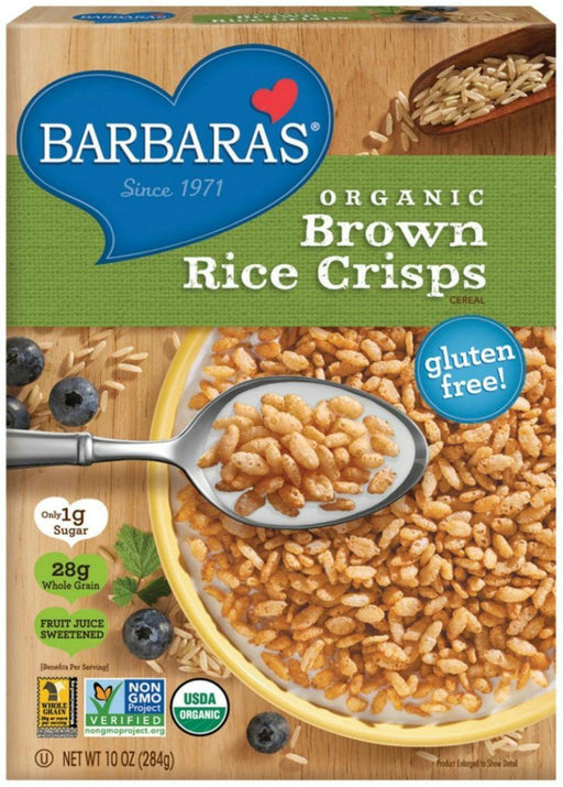 Barbara's: Organic Brown Rice Crisps Cereal, 10 Oz