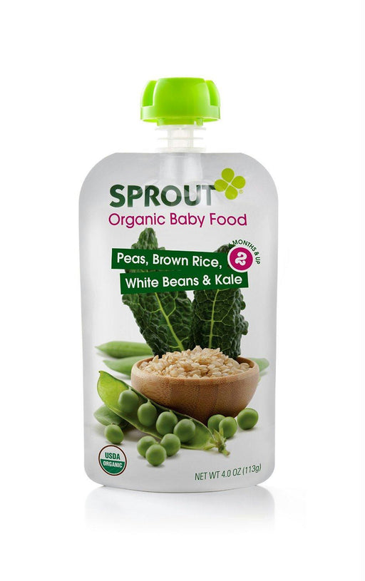 Sprout: Organic Baby Food Sweet Peas Greens & Brown Rice Stage 2, 4 Oz