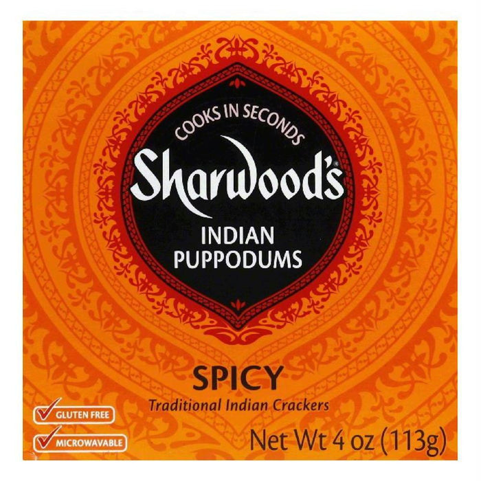 Sharwood's: Indian Puppodums Spicy, 4 Oz