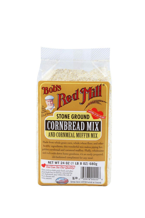 Bobs Red Mill: Stone Ground Cornbread And Cornmeal Muffin Mix, 24 Oz