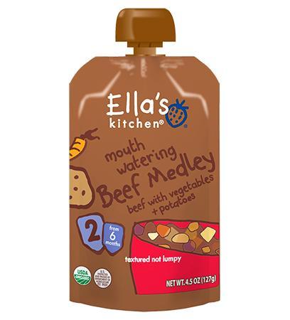 Ellas Kitchen: Mouth Watering Beef Medley, Beef With Vegetables + Potatoes, 4.5 Oz