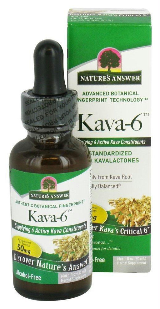 Nature's Answer: Kava-6 Alcohol-free Extract 50 Mg, 1 Oz