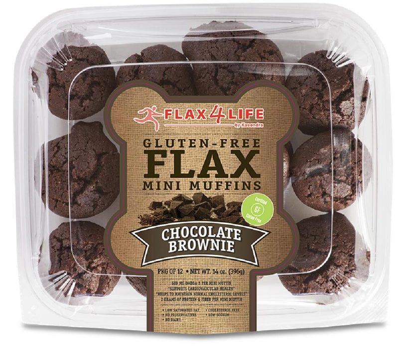 Flax4life: Mini Chocolate Brownie Muffins, 14 Oz