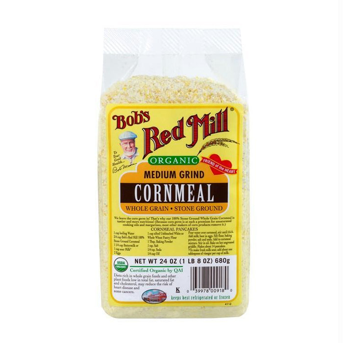 Bob's Red Mill: Organic Medium Grind Cornmeal, 24 Oz