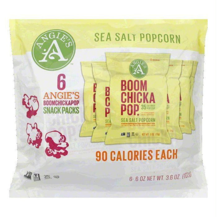 Angies: Sea Salt Popcorn Snack Packs, 3.6 Oz