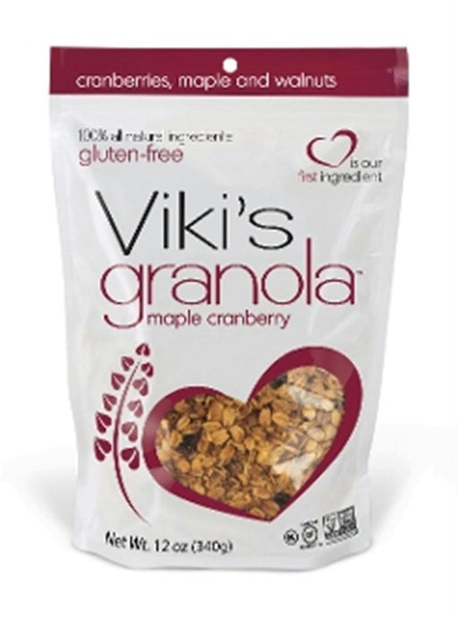 Vikis Granola: Cereal Cranberry Walnut, 100% All Natural Ingredients, No Preservatives, Sodium Free, 12 Oz