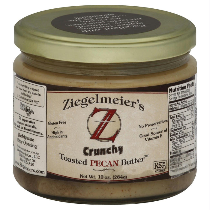 Ziegelmeier's: Crunchy Toasted Pecan Butter, 10 Oz