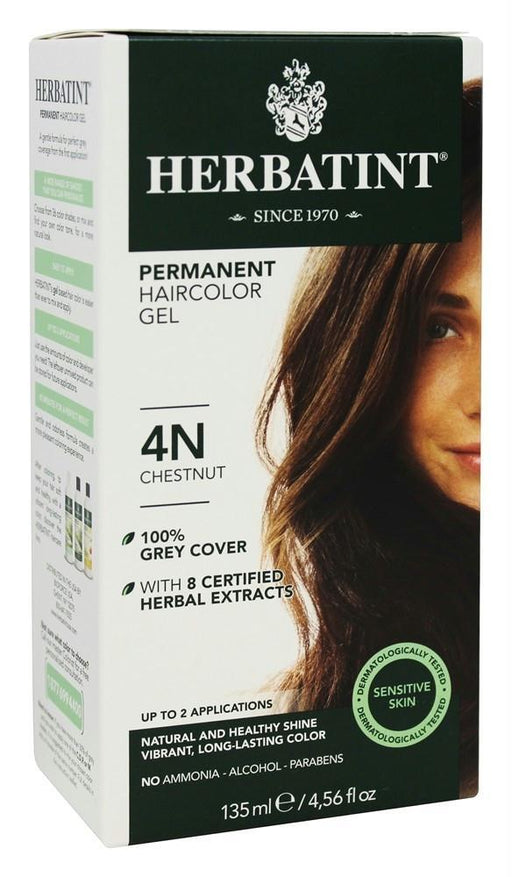 Herbatint: Permanent Herbal Haircolor Gel 4n Chestnut, 4.5 Oz