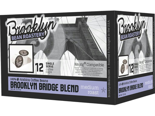 Brooklyn Bean Roastery: Brooklyn Bridge Blend Medium Roast Coffee, 12 Cups