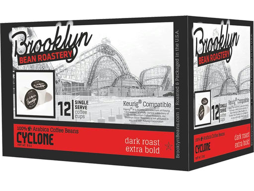 Brooklyn Bean Roastery: Cyclone Dark Roast Extra Bold Coffee, 12 Cups