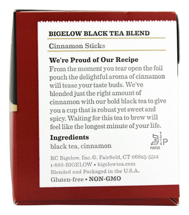 Bigelow: Tea All Natural Black Tea Cinnamon Stick, 20 Tea Bags