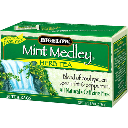 Bigelow: Tea Herbal Tea Mint Medley Spearmint & Peppermint, 20 Tea Bags