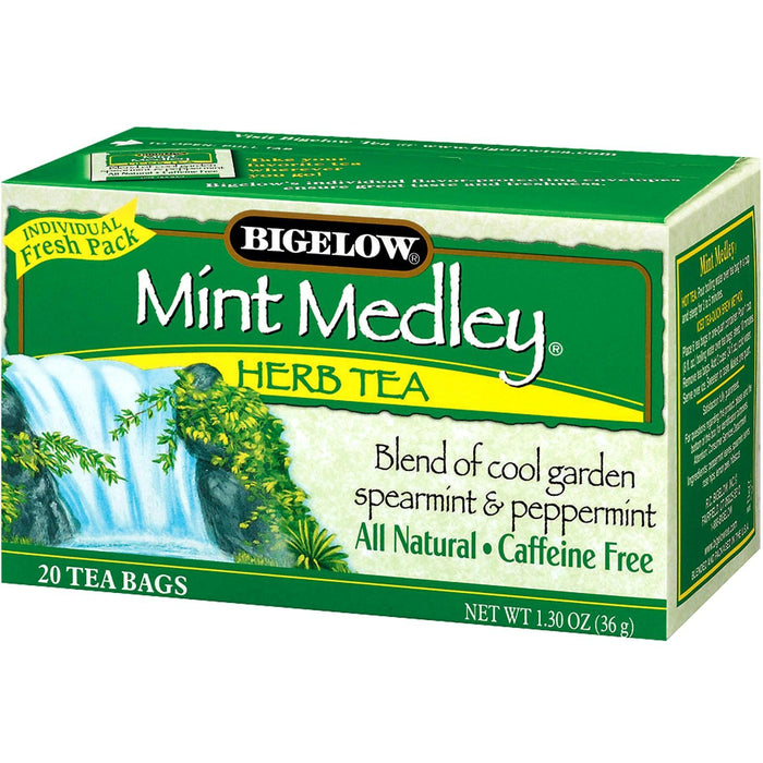 Bigelow: Tea Herbal Tea Mint Medley Spearmint & Peppermint, 20 Tea Bags