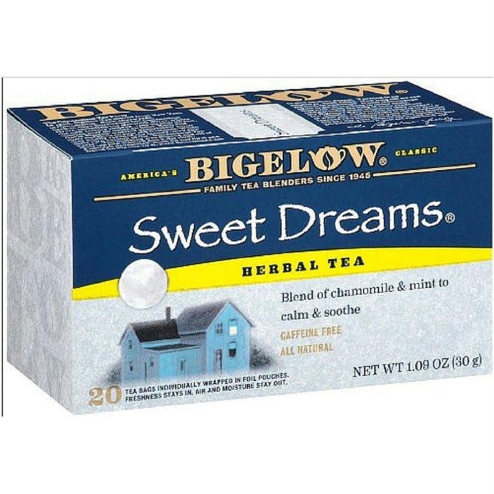 Bigelow: Sweet Dreams Herb Tea Blend Of Chamomile And Mint 20 Tea Bags, 1.09 Oz