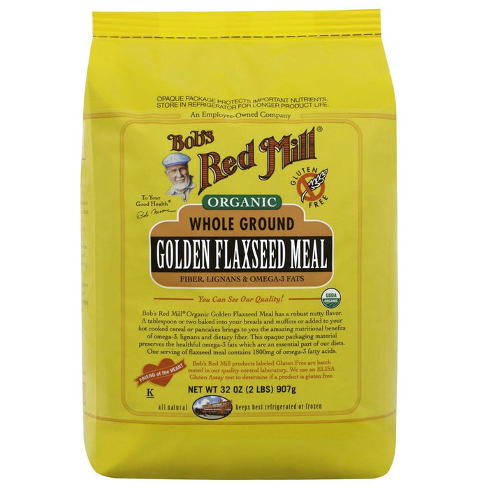 Bob's Red Mill: Organic Whole Ground Golden Flaxseed Meal, 32 Oz