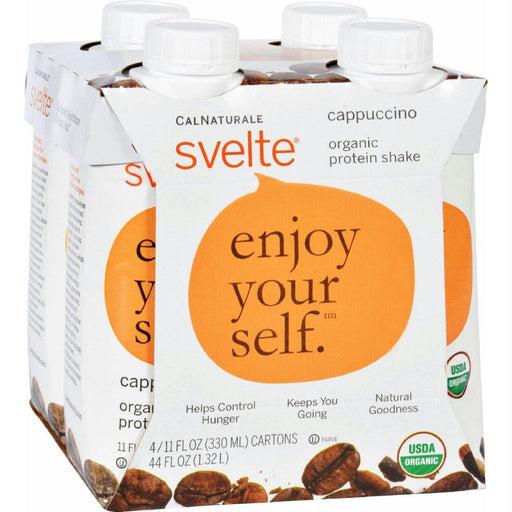 Calnaturale: Svelte Organic Protein Shake Cappuccino 4x11oz Pack, 44 Oz