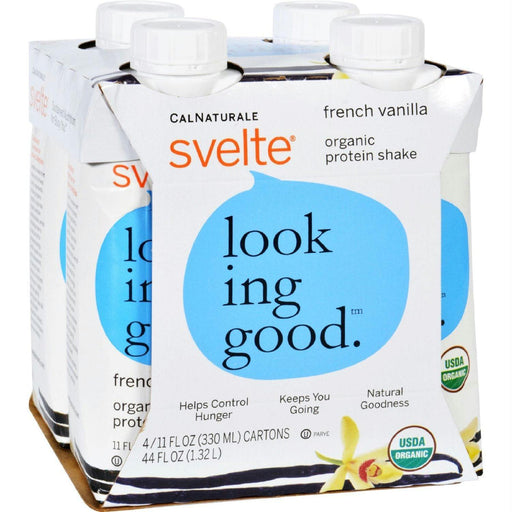 Calnaturale: Svelte Organic Protein Shake French Vanilla 4x11oz Pack, 44 Oz