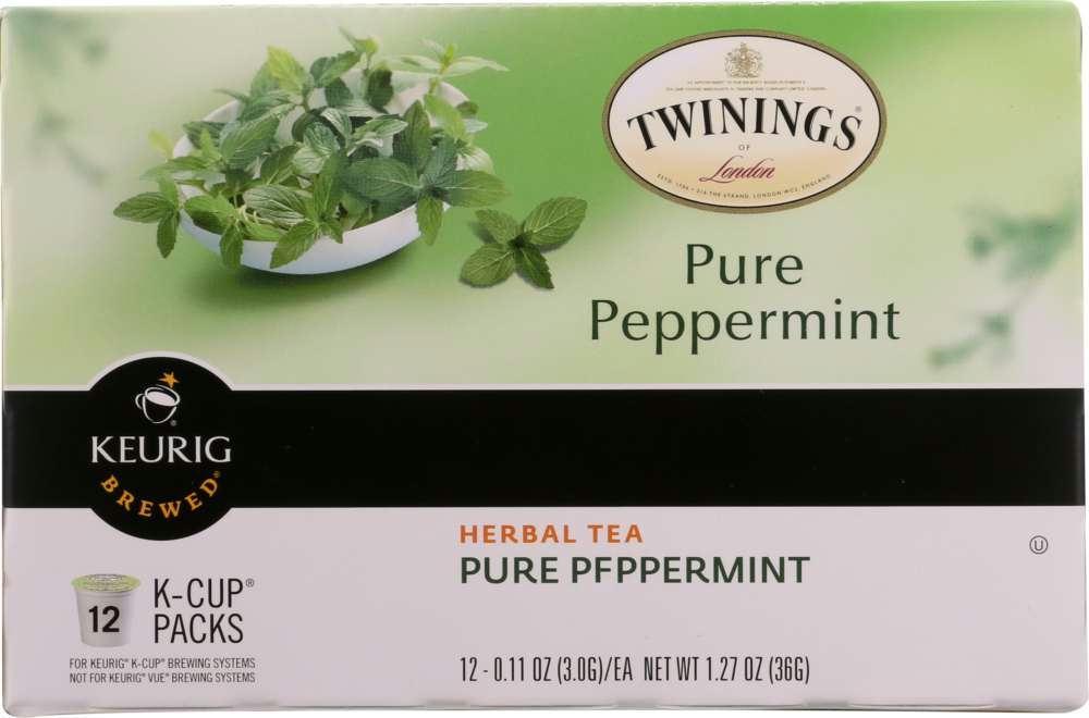 Twinings Of London: Herbal Tea Pure Peppermint K-cups, 12 Pc