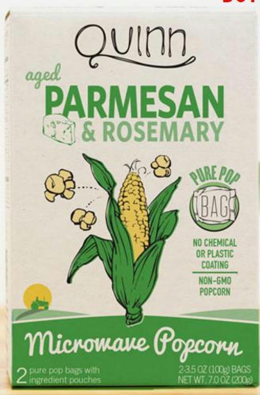 Quinn Popcorn: Parmesan & Rosemary Microwave Popcorn 2x3.5oz Bags, 7 Oz