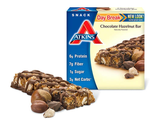 Atkins: Day Break Snack Bar Chocolate Hazelnut (5x1.4oz Bars), 7 Oz