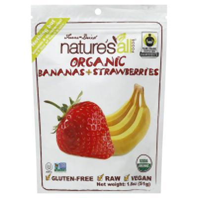 Nature's All: Organic Freeze Dried Bananas + Strawberries, 1.8 Oz