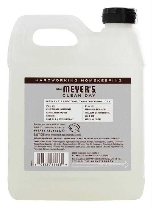 Mrs. Meyer's Clean Day: Liquid Hand Soap Refill Lavender Scent, 33 Oz