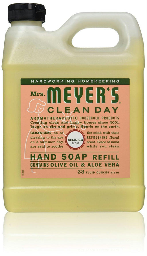 Mrs. Meyer's Clean Day: Liquid Hand Soap Refill Geranium Scent, 33 Oz