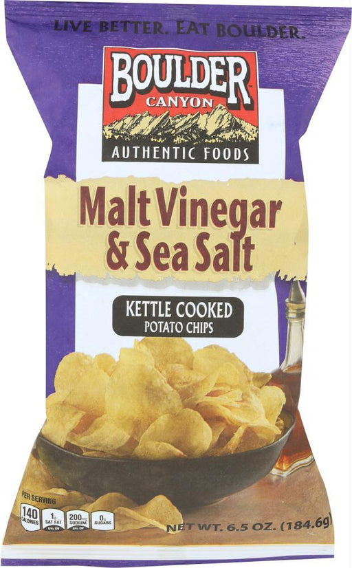 Boulder Canyon: Malt Vinegar & Sea Salt Kettle Chips, 6.5 Oz