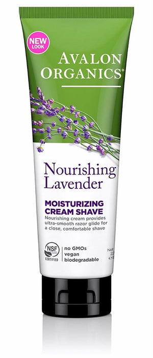 Avalon Organics: Moisturizing Cream Shave Lavender, 8 Oz