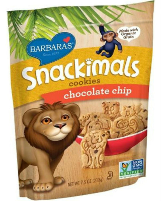 Barbara's Bakery: Snackimals Animal Cookies Chocolate Chip, 7.5 Oz