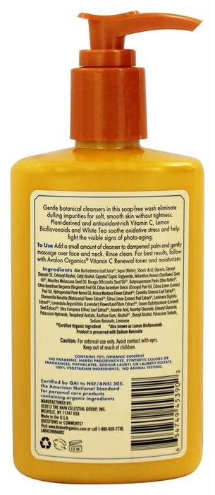 Avalon Organics: Intense Defense Vitamin C Renewal Hydrating Cleansing Milk, 8.5 Oz