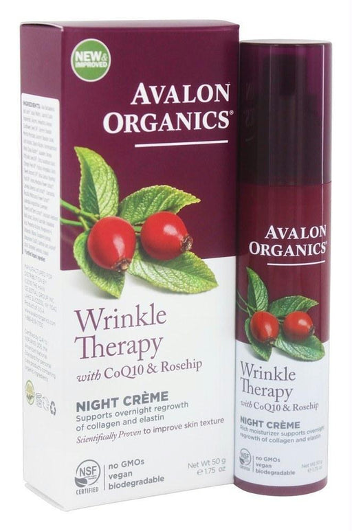 Avalon Organics: Coq10 Repair Wrinkle Defense Night Cream, 1.75 Oz