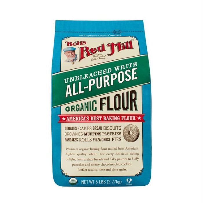 Bob's Red Mill: Unbleached White All-purpose Organic Flour, 5 Lb