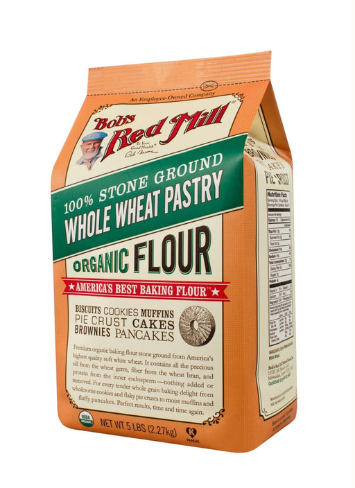 Bob's Red Mill: 100% Stone Ground Whole Wheat Pastry Organic Flour, 5 Lb