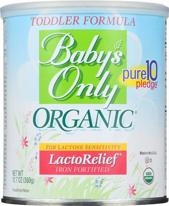 Babys Only Organic: Toddler Formula Lactorelief Iron Fortified, 12.7 Oz