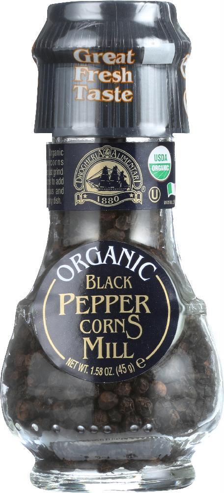 Drogheria & Alimentari: Organic Black Pepper Corns Mill, 1.58 Oz