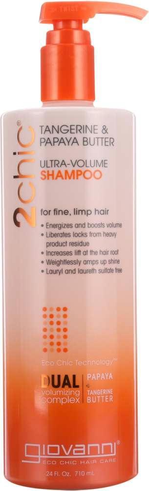 Giovanni Cosmetics: 2chic Tangerine & Papaya Butter Ultra-volume Shampoo, 24 Oz