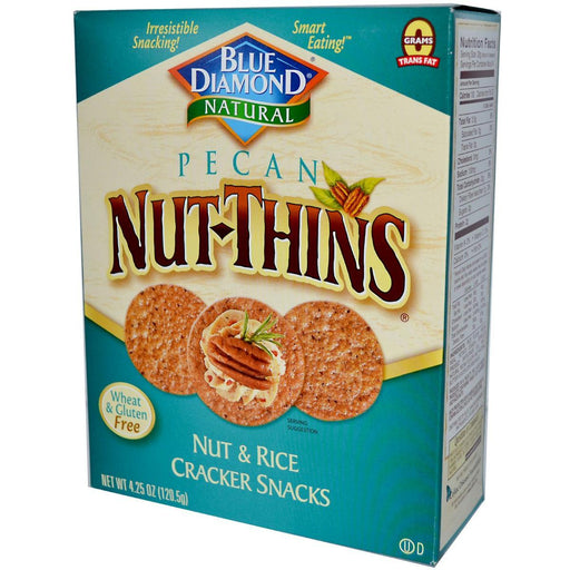 Blue Diamond: Pecan Nut-thins Nut & Rice Cracker Snacks, 4.25 Oz