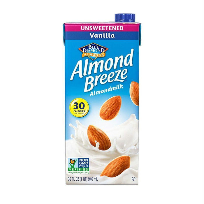 Blue Diamond: Natural Almond Breeze Vanilla Unsweetened, 32 Oz