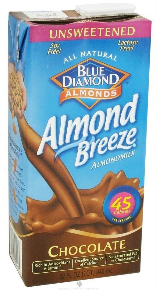 Blue Diamond: Natural Almond Breeze Chocolate Unsweetened, 32 Oz