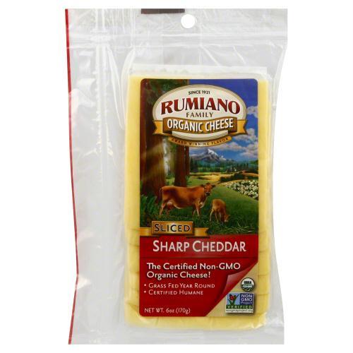 Rumiano: Cheese Organic Sliced Sharp Cheddar, 6 Oz