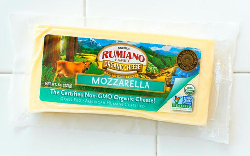 Rumiano: Cheese Organic Cheese Bar Mozzarella, 8 Oz