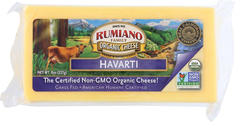 Rumiano: Cheese Organic Bar Havarti Cheese, 8 Oz