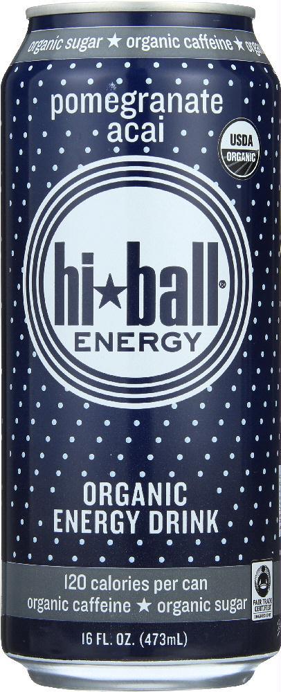 Hi Ball Energy: Pomegranate Acai Organic Energy Drink, 16 Oz