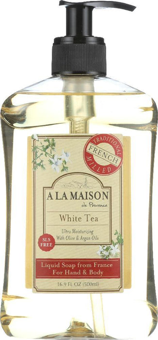 A La Maison De Provence: Hand & Body Liquid Soap White Tea, 16.9 Oz