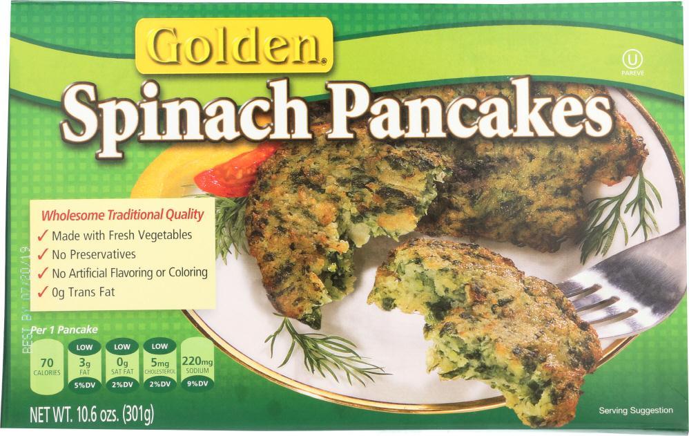 Golden: Pancake Potato Spinach 8ct, 10.6 Oz