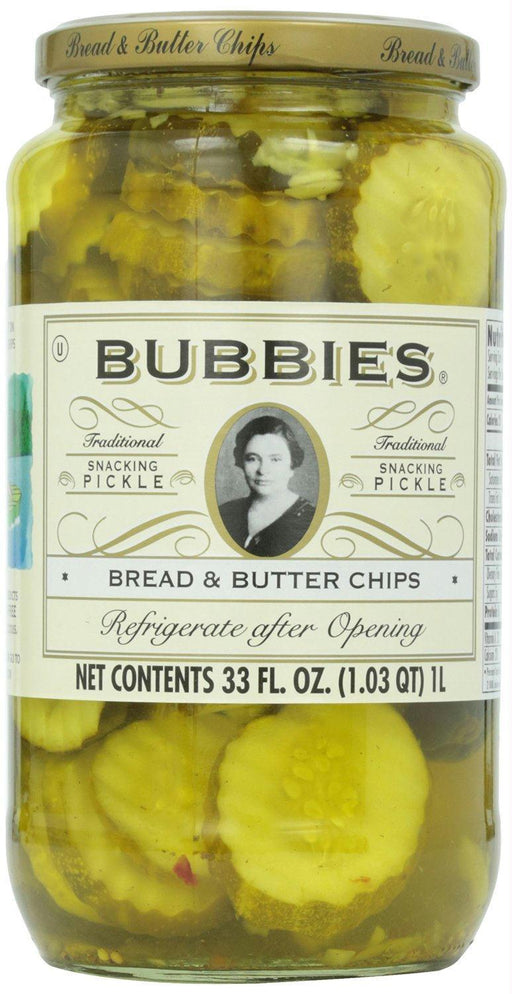 Bubbies: Pickle Bread And Butter Chips, 33 Oz