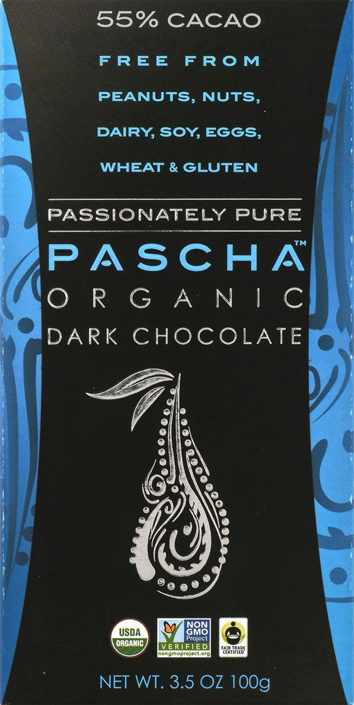 Pascha: Organic Dark Chocolate 55% Cacao, 3.5 Oz