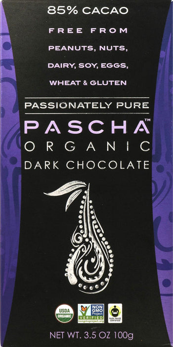 Pascha: Organic Dark Chocolate 85% Cacao, 3.5 Oz