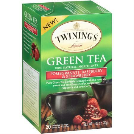 Twinings Of London: Green Tea Pomegranate Raspberry & Strawberry, 20 Tea Bags, 1.06 Oz